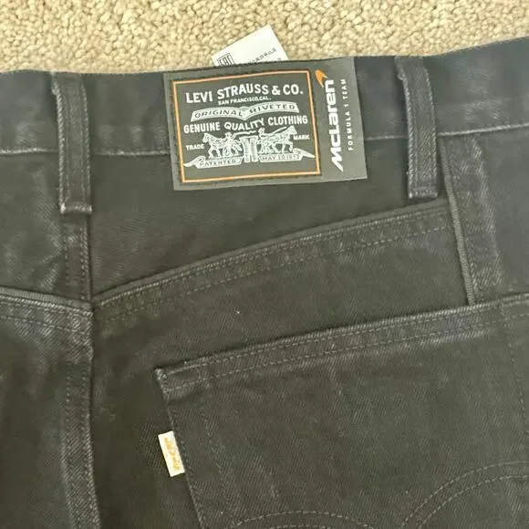 Levi's x McLaren Speed Baggy Jeans Black Formula 1 Racing Womens Sz 31